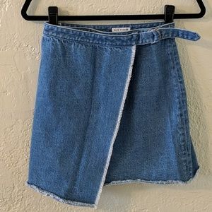Vtg denim wrap skirt